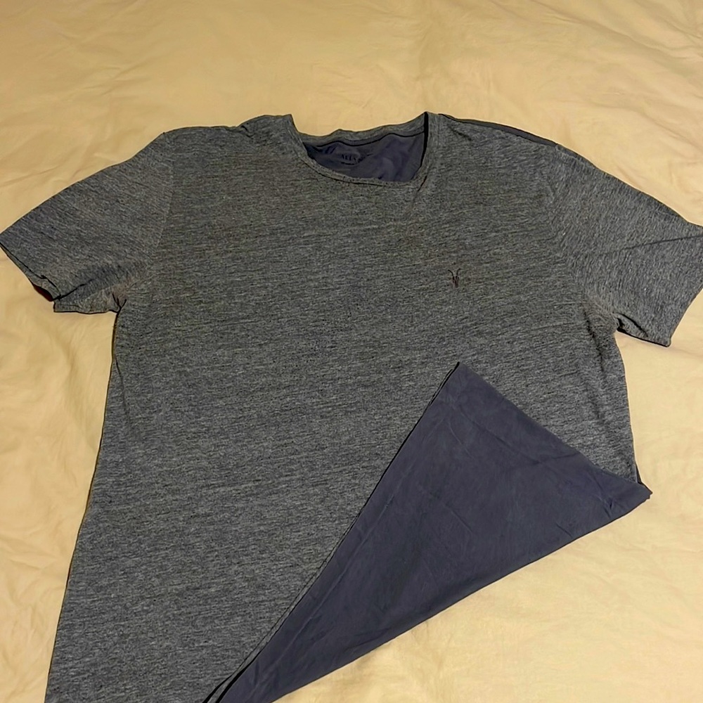 Rare two-tone, extra large blue, All Saints T-shirt
